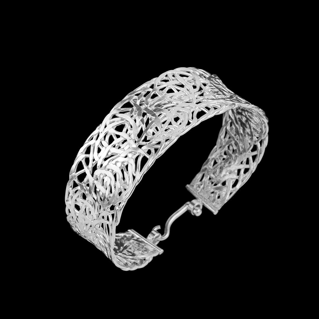 Bracelet Chaîne En Argent Massif 850/1000 Pour Femme - Élégant Et Intemporel - Occasion