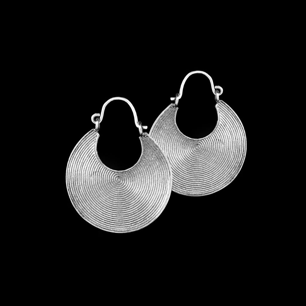 Boucles d'oreilles en argent Spirales N°16 - Itsara bijouxboucles d'oreilles artisanales spirales en argent massif N°16
