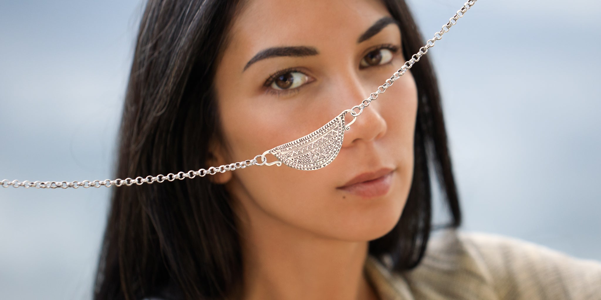 collier talisman cadenas hmong 02 en argent massif fait main - Itsara Bijoux