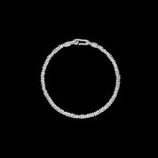 bracelet souple avec perles artisanales en argent massif N°14 - Itsara Bijoux