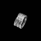 Bague en argent N°22 massif vu de dos pour homme réalisée entièrement à la main - Itsara bijoux