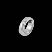 Bague en argent massif contemporaine N°33 pour homme vue de dos - Itsara bijoux