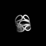 Contemporary silver ring n ° 39
