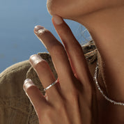 bague artisanale en argent massif contemporaine N°44 new - Itsara Bijoux 