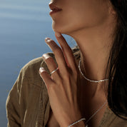 bague artisanale en argent massif contemporaine N°44 new - Itsara Bijoux 