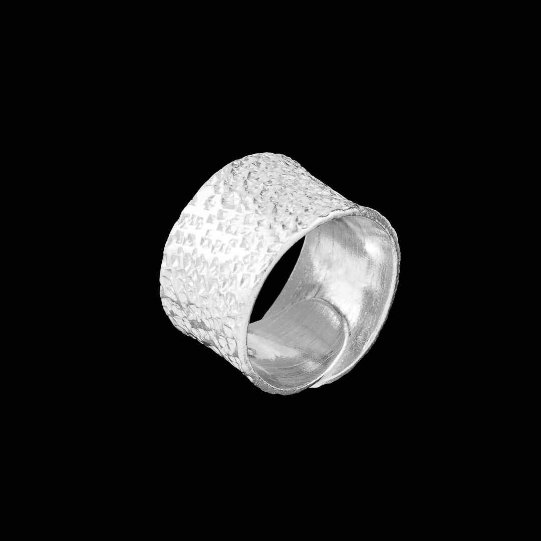 bague en argent massif contemporaine N°70 - Itsara Bijoux