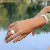 bague en argent massif contemporaine N°70 - Itsara Bijoux