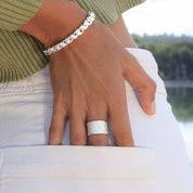 bague en argent massif contemporaine N°70 - Itsara Bijoux