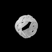 bague tressée contemporaine N°71 artisanale en argent massif - Itsara Bijoux 