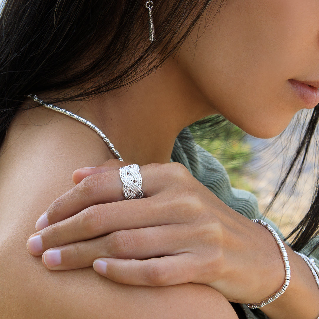 bague tressée contemporaine N°71 - Itsara Bijoux