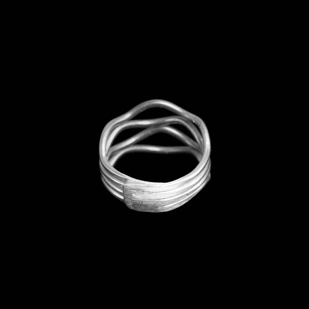 Anello Femminile Massiccio Intrecciato 925 Argento Sterling - Foto 2