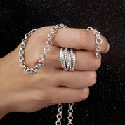 Bague en argent Ethnique N°19 - Itsara bijoux - Bague artisanale ethnique en argent massif n°19