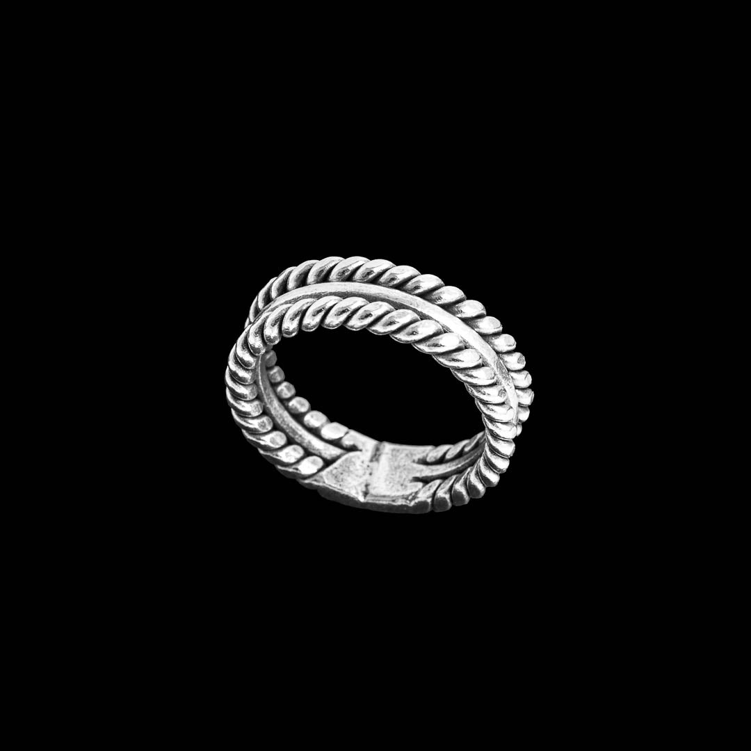 bague homme en argent massif ethnique artisanale fait à la main