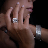 Anillo de plata Hoja N ° 03