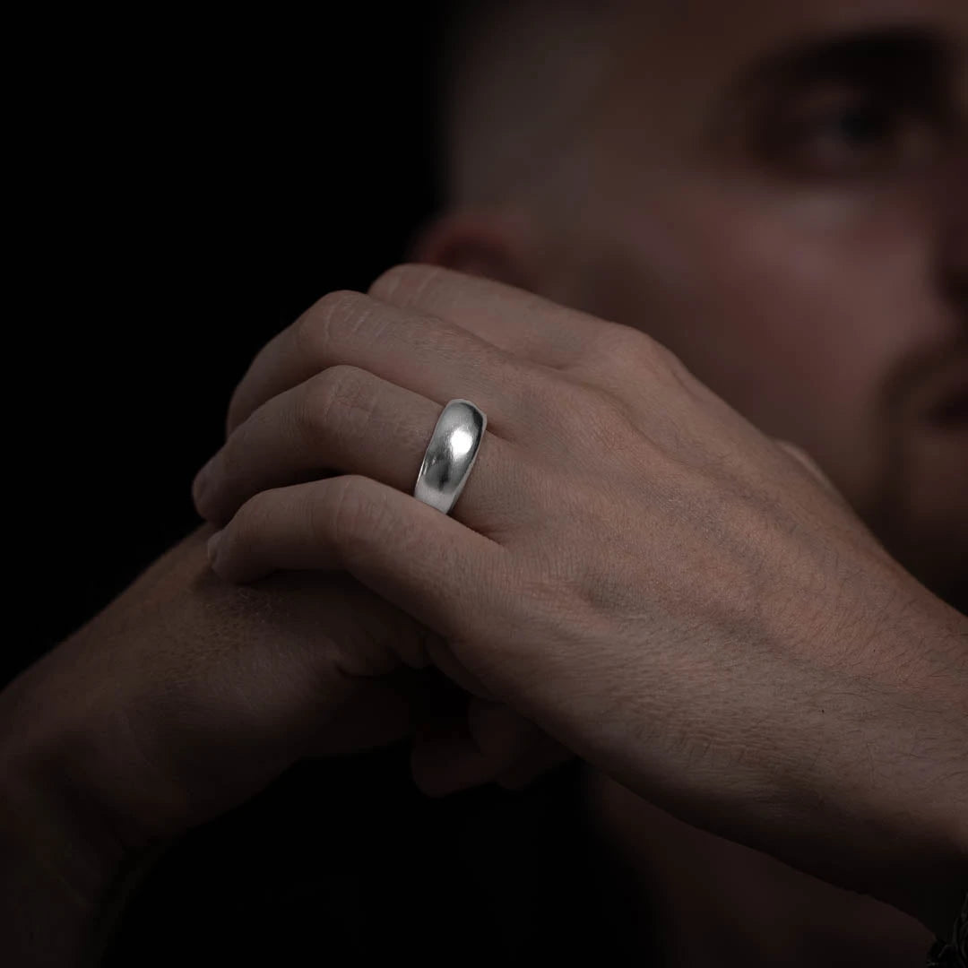 Contemporary solid silver man ring n ° 33 ITSARA Bijoux – Itsara