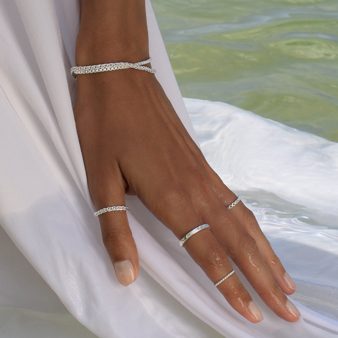 bague chaine en argent N°35 - Itsara