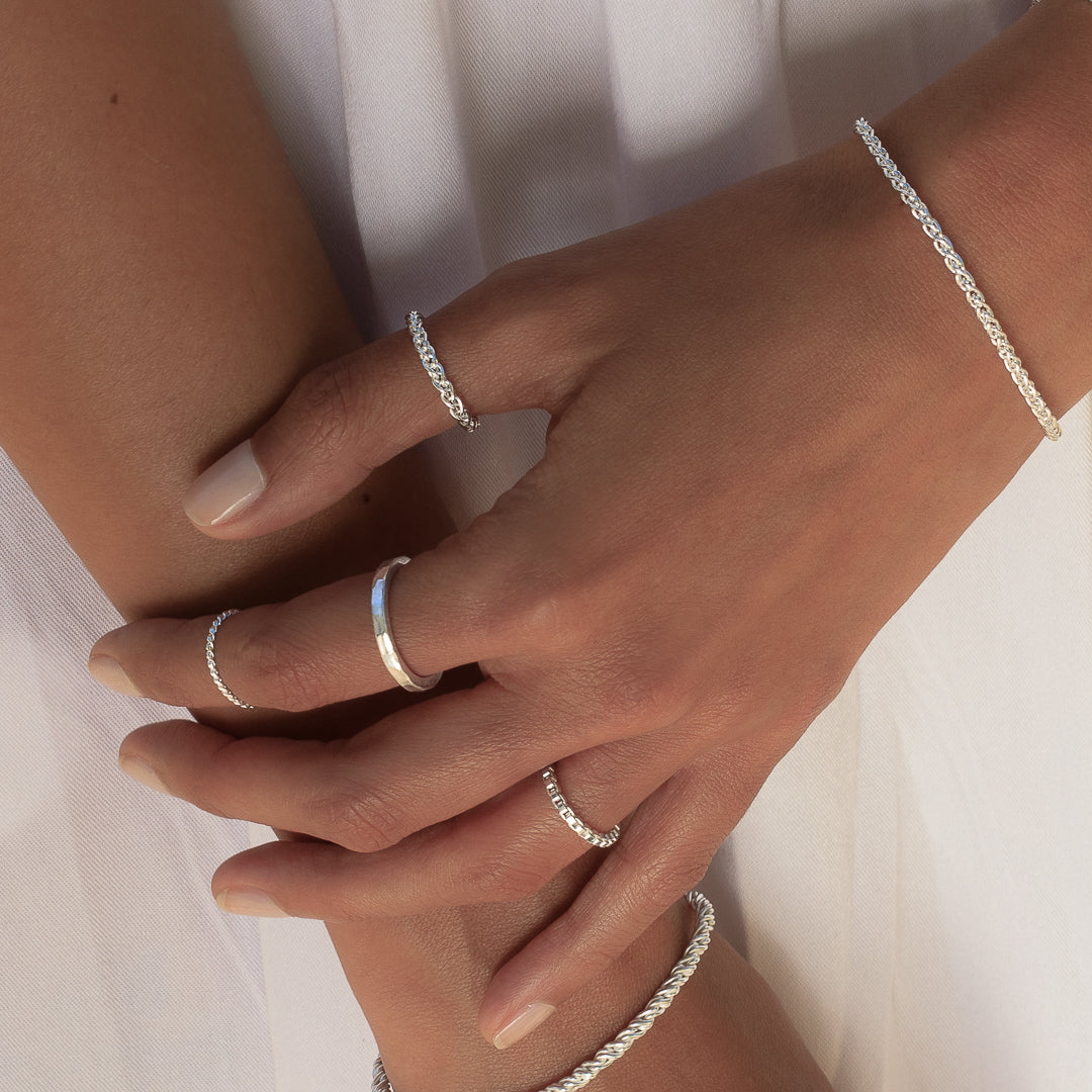 bague chaine en argent N°35 - Itsara