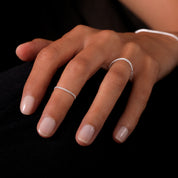 bague chaine en argent N°34 - bague très fine en chaine maille torsadée en argent massif 925 - Itsara