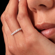 bague chaine en argent N°35 - bague réalisée en chaine en argent massif 925 maillons épis de blé - Itsara
