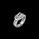 Men's ring in contemporary silver n ° 69