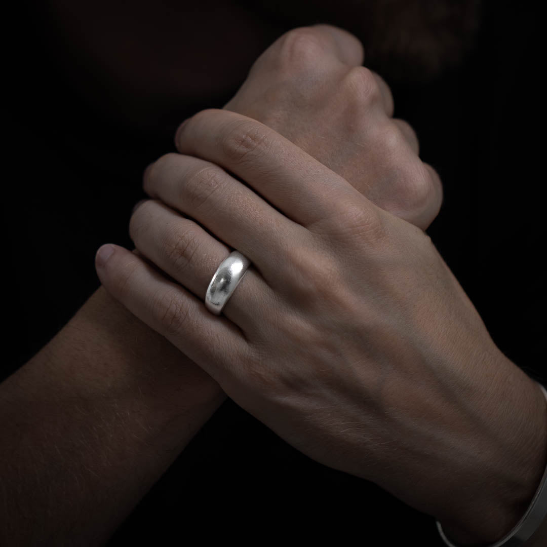 Bague en argent massif N°33 pour homme, réalisé de manière artisanale à la main par les karens - Itsara bijoux