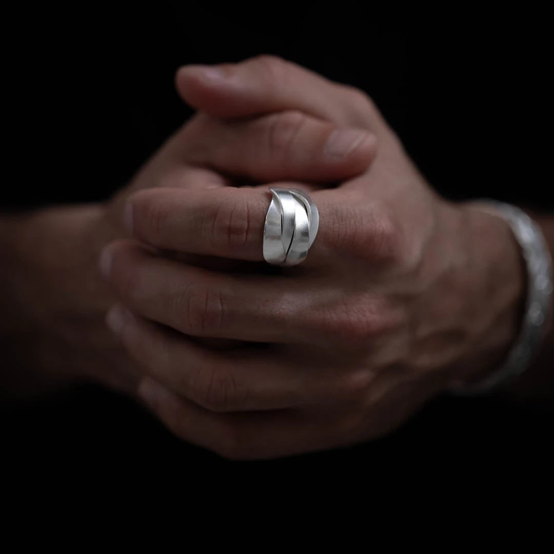 Contemporary silver man ring n ° 49 ITSARA jewelry – Itsara bijoux