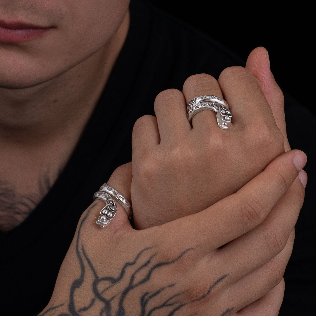 Bague homme en argent Dragon N°01