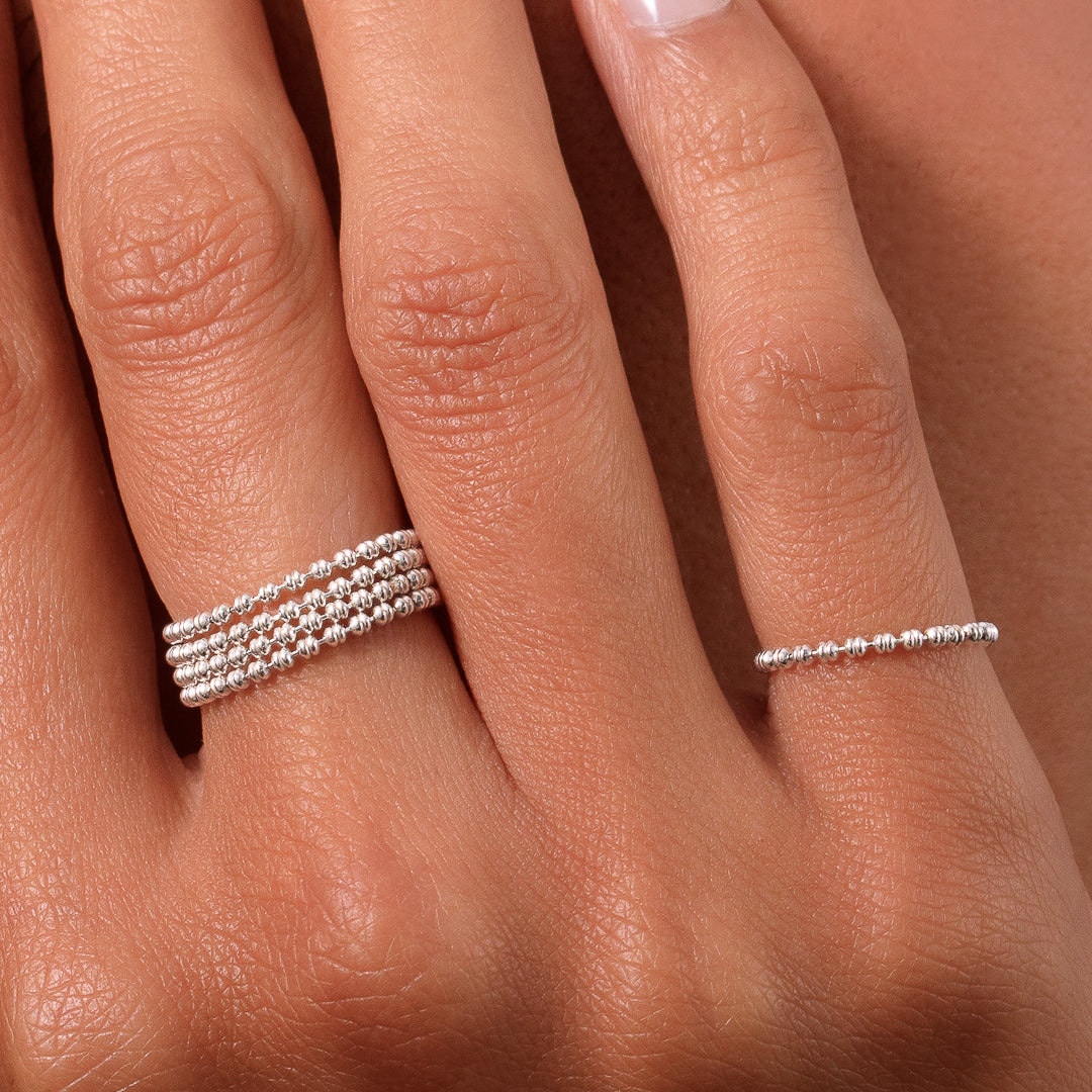 bague chaine en argent N°30 - bague fine en chaine en argent massif 925 - Itsara