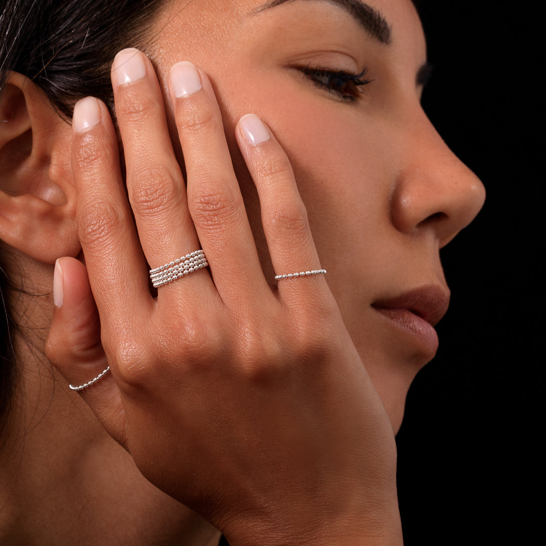 bague chaine en argent N°30 - bague fine en chaine en argent massif 925 - Itsara