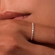 bague chaine en argent N°31 - bague réalisée en chaine souple et fine en argent massif 925 - Bague, alliance, anneau fin en argent massif- Itsara
