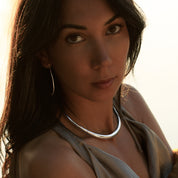 collier torque en argent massif N°39 - torque artisanal - Itsara Bijoux