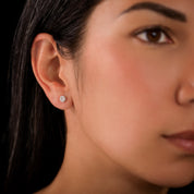 Boucles d'oreilles N°60 en argent massif - puces d'oreilles - clou avec motif fleur - Itsara Bijoux