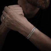 bracelet artisanal en argent massif 53 