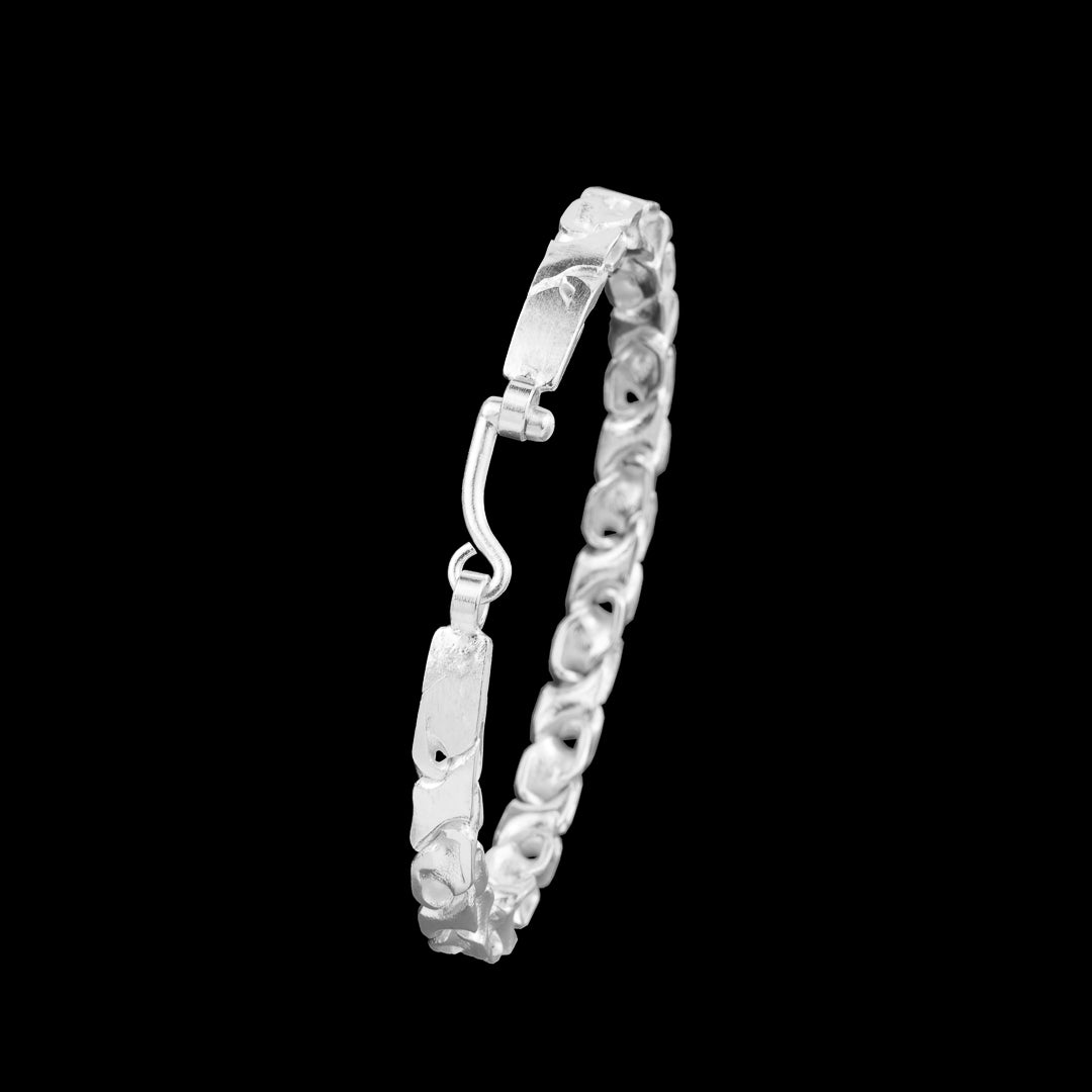bracelet jonc en argent N°01, tissage épais de rubans en argent massif artisanal - Itsara Bijoux