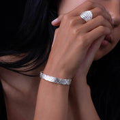 Bracelet fait main en argent massif N°04bis fabriqué à la main de façon traditionnelle et artisanale pour femme - Itsara Bijoux