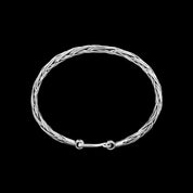 Bracelet N°10 en argent massif fabriqué entièrement à la main de façon artisanale, bracelet tressé, non genré - Itsara Bijoux