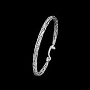 Bracelet N°10 en argent massif fabriqué entièrement à la main de façon artisanale, bracelet tressé, non genré - Itsara Bijoux