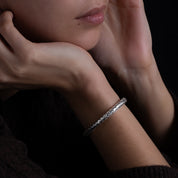 Bracelet en argent N°14  jonc tressé - Itsara Bijoux