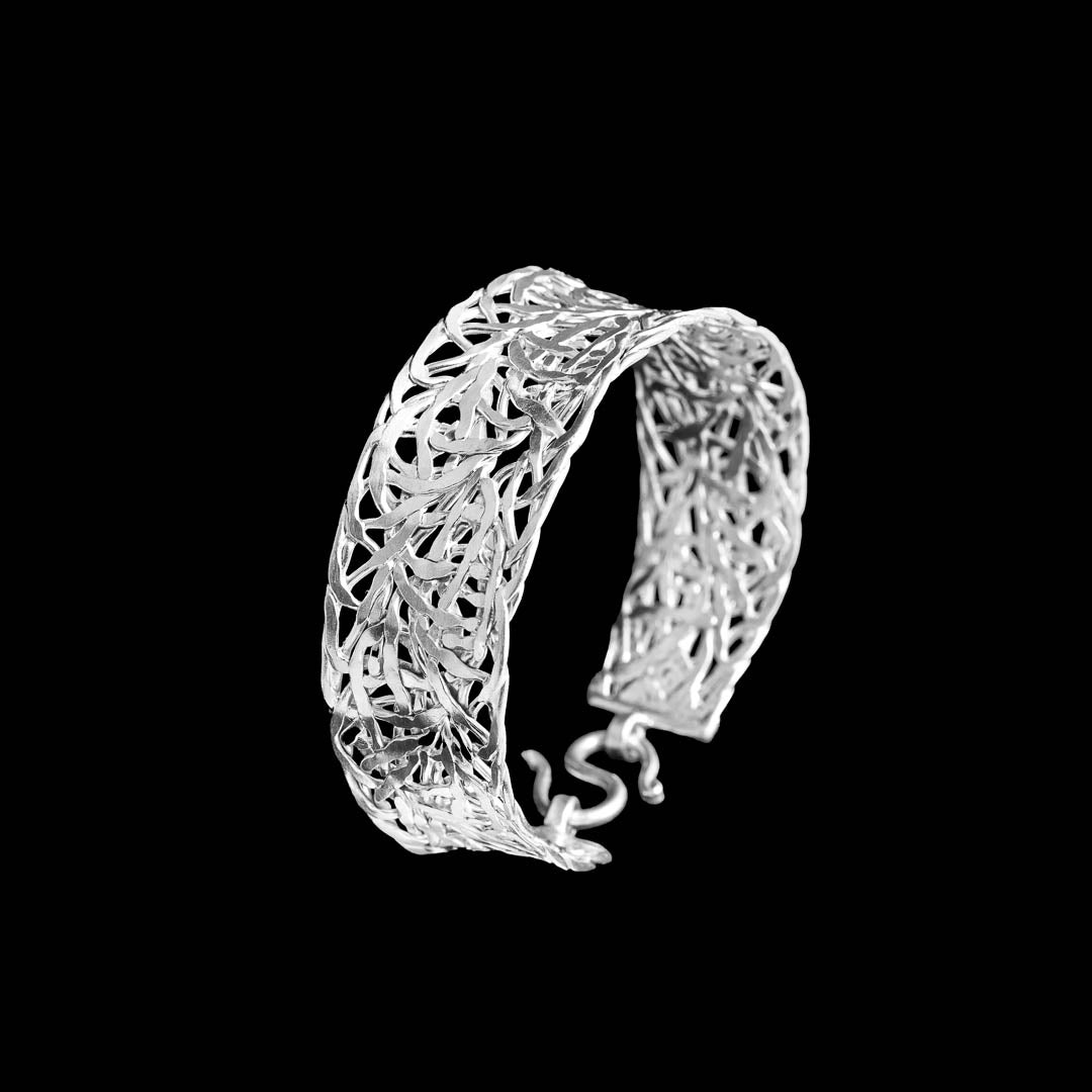 Bracelet N°25 artisanal en argent massif pour femme fabriqué à la main par des artisans - Itsara Bijoux