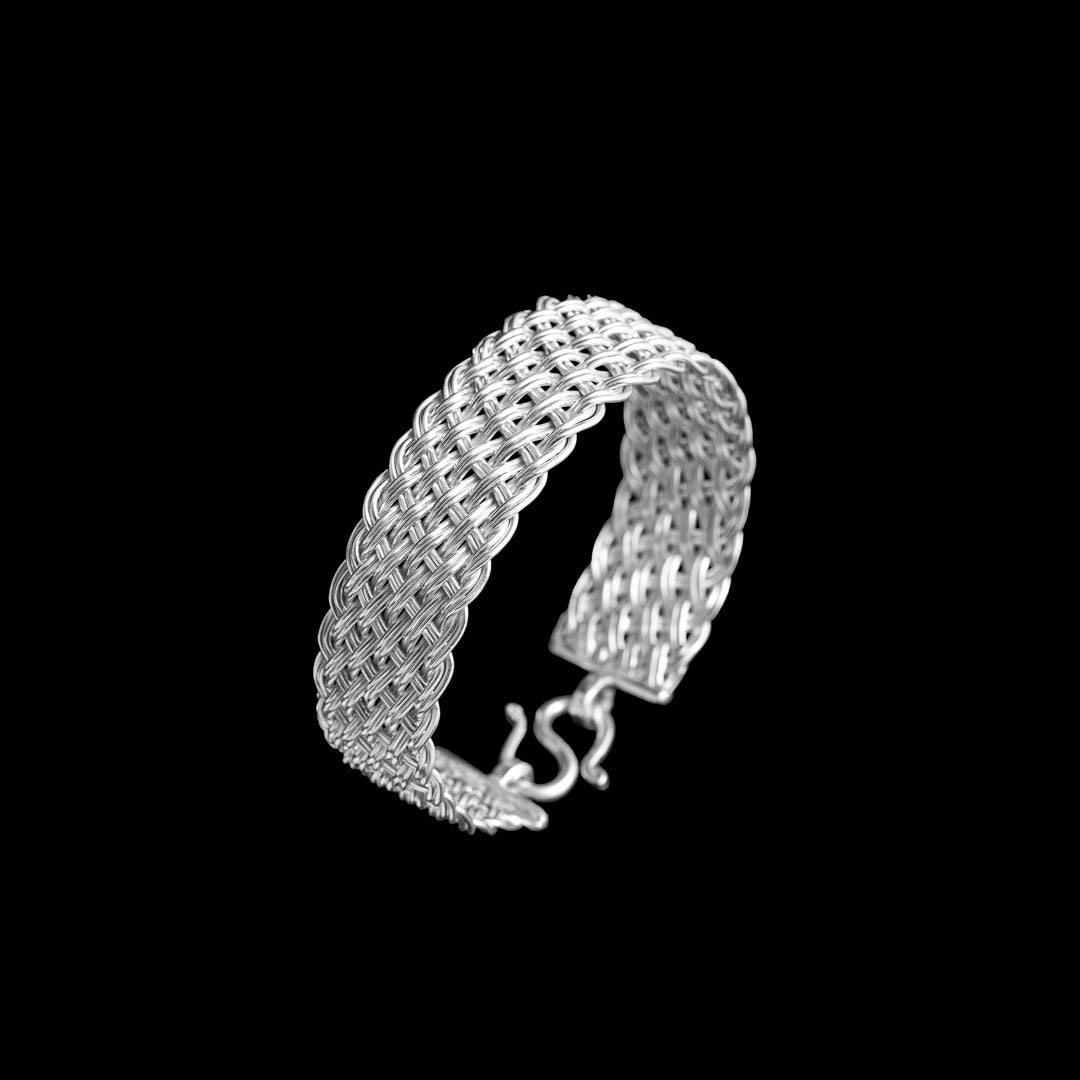 Bracelet N°29 en argent massif pour femme fait entièrement à la main - Itsara Bijoux