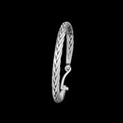 bracelet jonc tressé en argent massif N°37 - Itsara Bijoux