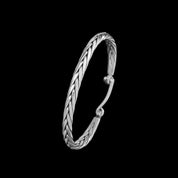 bracelet jonc tressé en argent massif N°37 - Itsara Bijoux