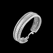 Bracelet N°55 en argent massif fait main - bracelet tressé en argent massif artisanalement - Itsara Bijoux