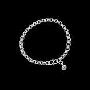 Bracelet artisanal chaine en argent massif N°28 patiné - Itsara Bijoux