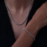 Bracelet chaine en argent N°28