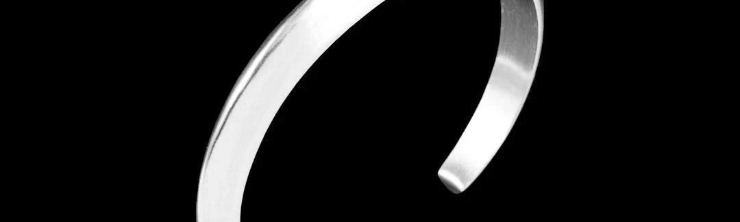 Bracelet en argent N°86 jonc ouvert épuré artisanal traditionnel en argent massif - Itsara Bijoux