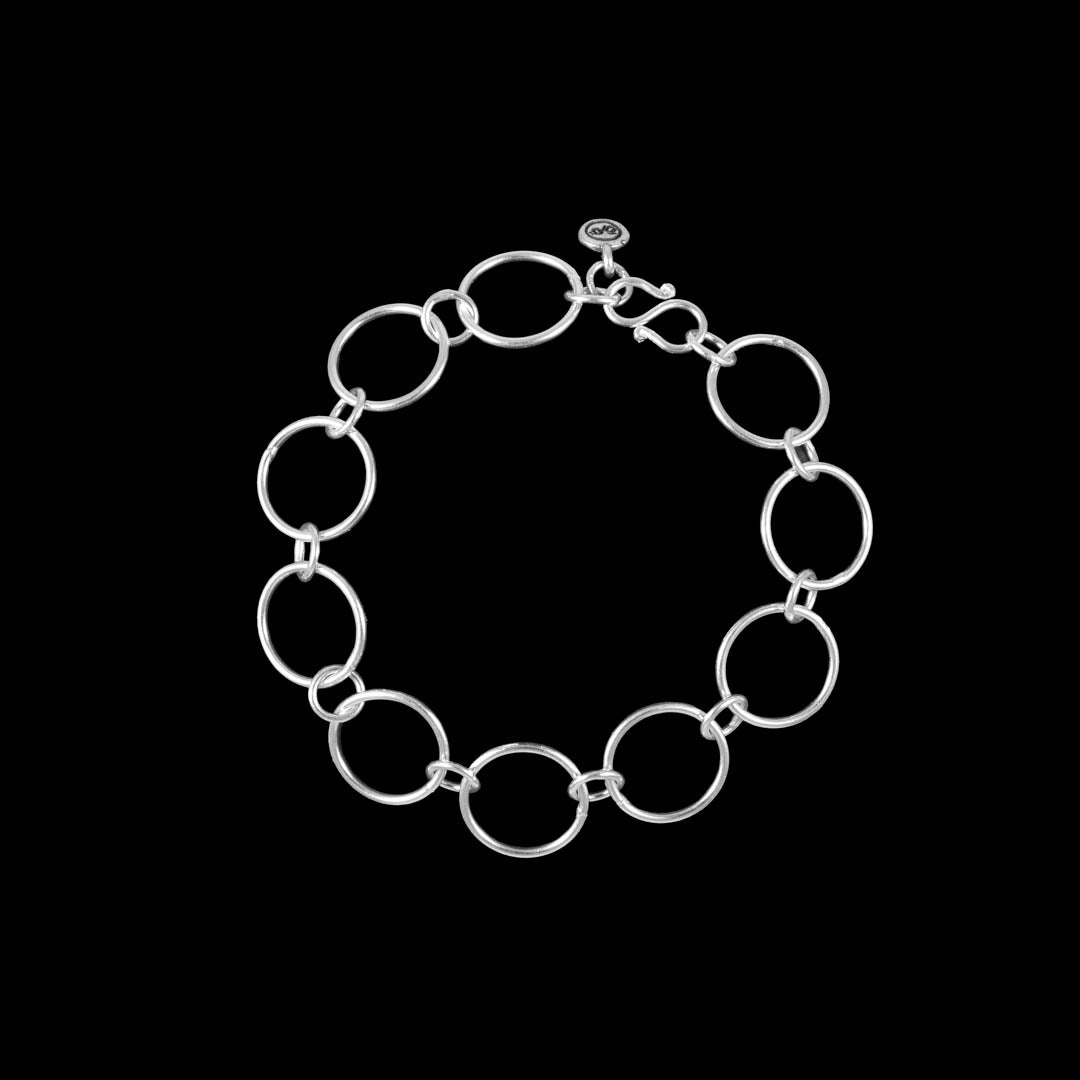 Bracelet chaine en argent N°20 réalisé à la main par des artisans, pour femme - Itsara Bijoux