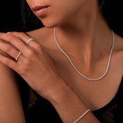 collier chaine en argent 925 double maillons N°32 - Itsara