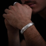 Silver men's bracelet n ° 08