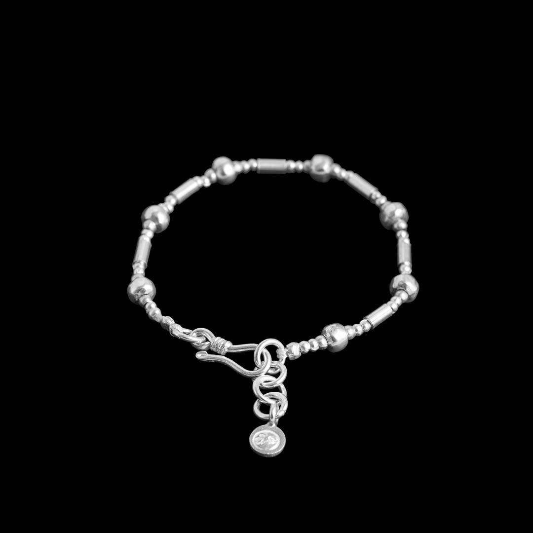 bracelet souple en argent massif fait main N° 23 - Itsara Bijoux